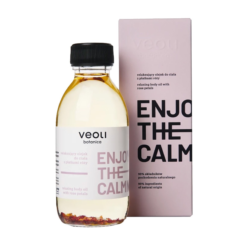 Veoli Botanica Enjoy The Calmness, relaksujący olejek do ciała z płatkami róż, 150ml 7078329
