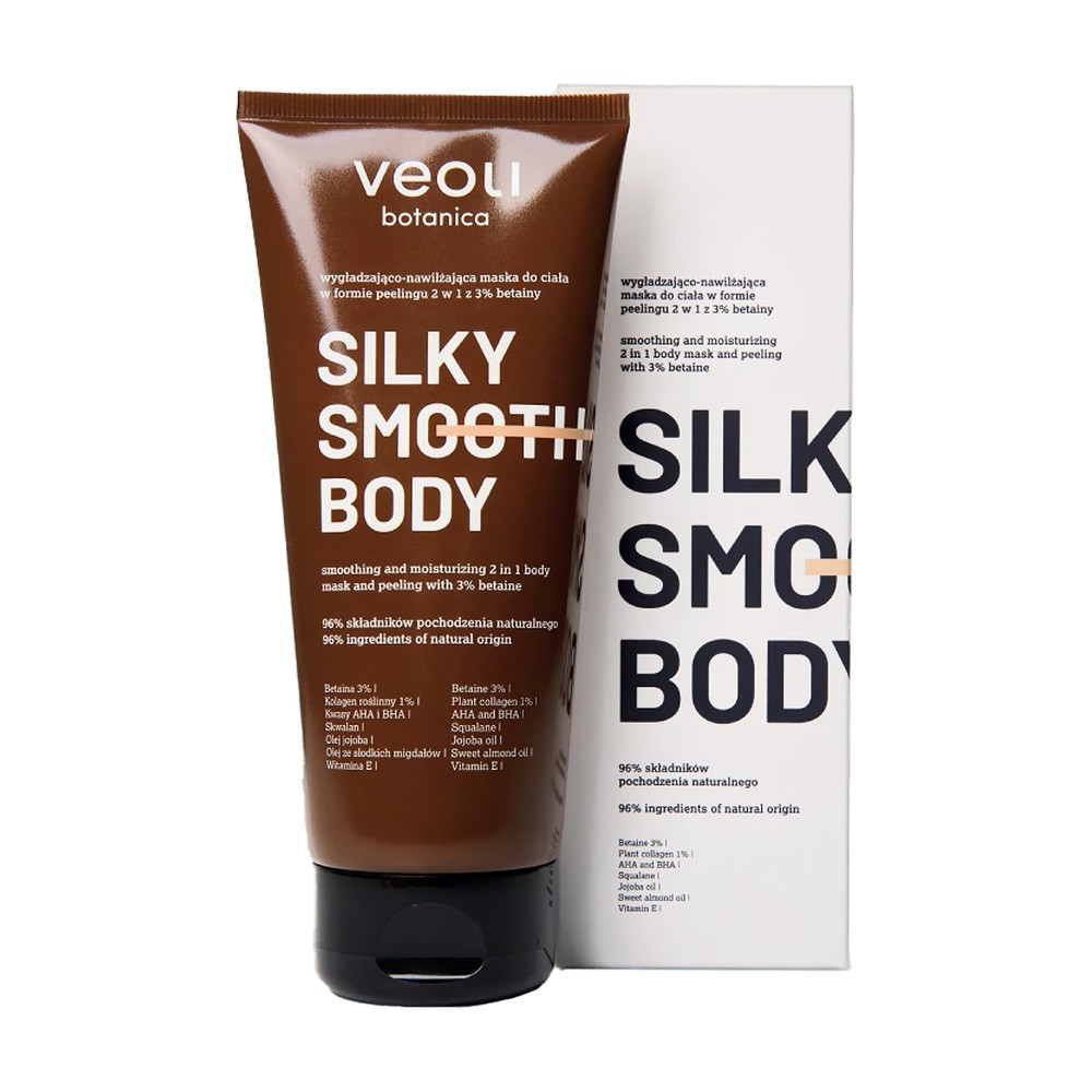 VEOLI Silky Smooth Body Wygładzająco-nawilżająca maska-peeling 2w1 z betainą, 180ml