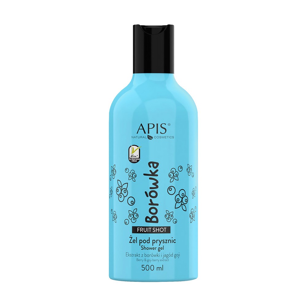 Apis Fruit Shot Borówkowy żel pod prysznic, 500 ml