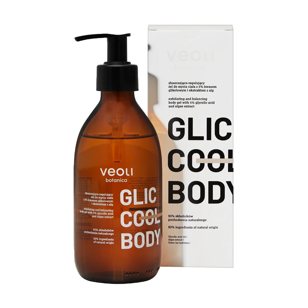 VEOLI Glic Cool Body Złuszczająco-regulujący żel do mycia ciała z kwasem glikolowym, 280ml