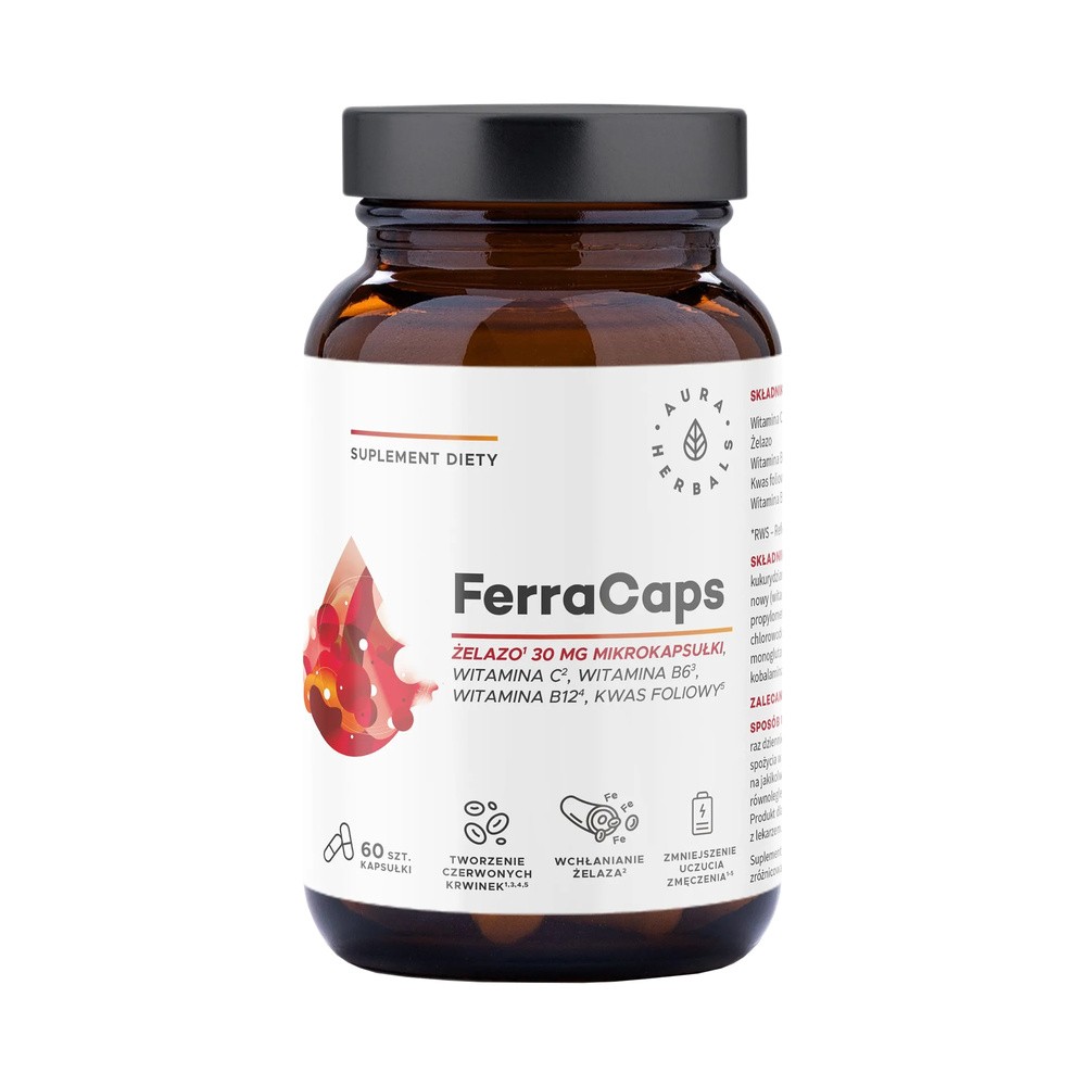 Aura Herbals FerraCaps suplement diety 60 kaps.
