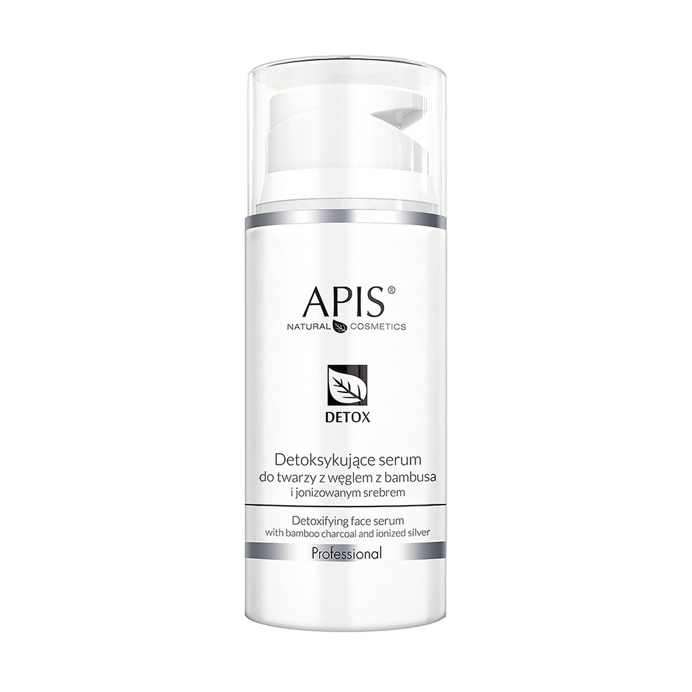Apis Natural Cosmetics Detoksykujące serum do twarzy z węglem z bambusa i jonizowanym srebrem 100 ml