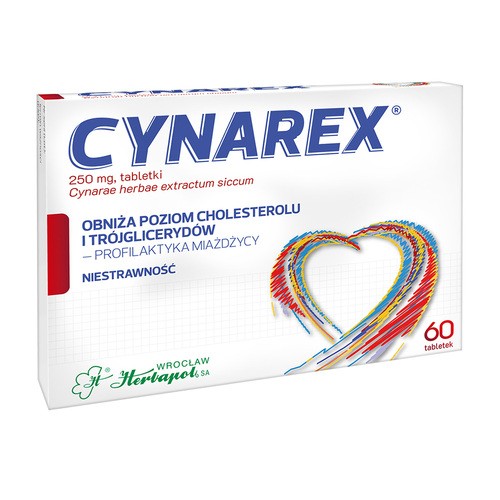 Cynarex, 60 tabletek - obniża poziom cholesterolu i trójglicerydów