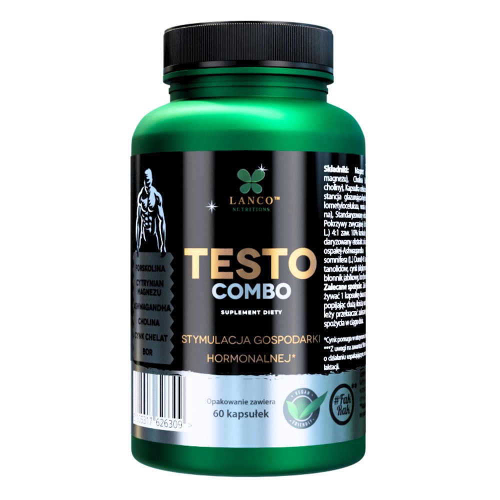 Suplement wieloskładnikowy kapsułki Lanco Nutritions Testo combo