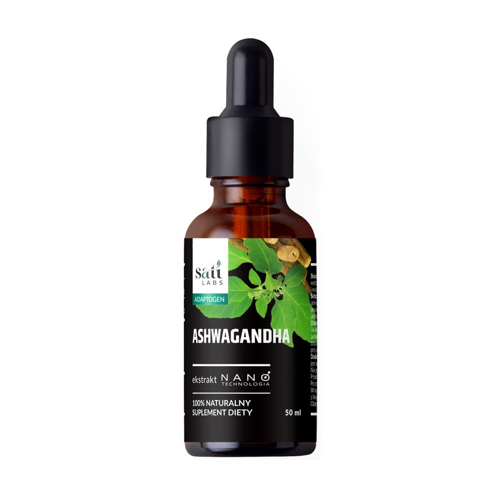 Sati Labs Adaptogen, Nano Ashwagandha, krople, 50 ml