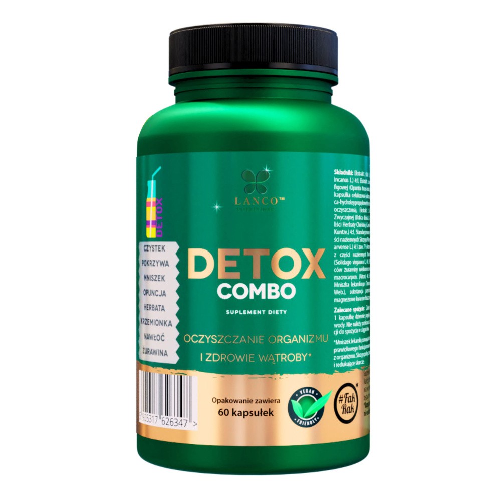 Lanco Nutritions Detox Combo, Suplement wieloskładnikowy kapsułki, 60 kaps.