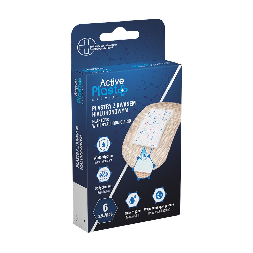 NTRADE ACTIVE PLAST Plastry z kwasem hialuronowym, 6szt.