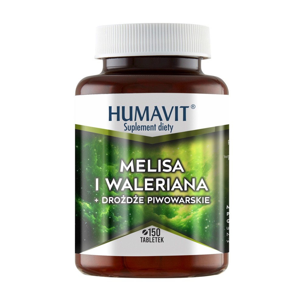 Humavit Melisa i Waleriana + Drożdże Piwowarskie, 150 tabletek