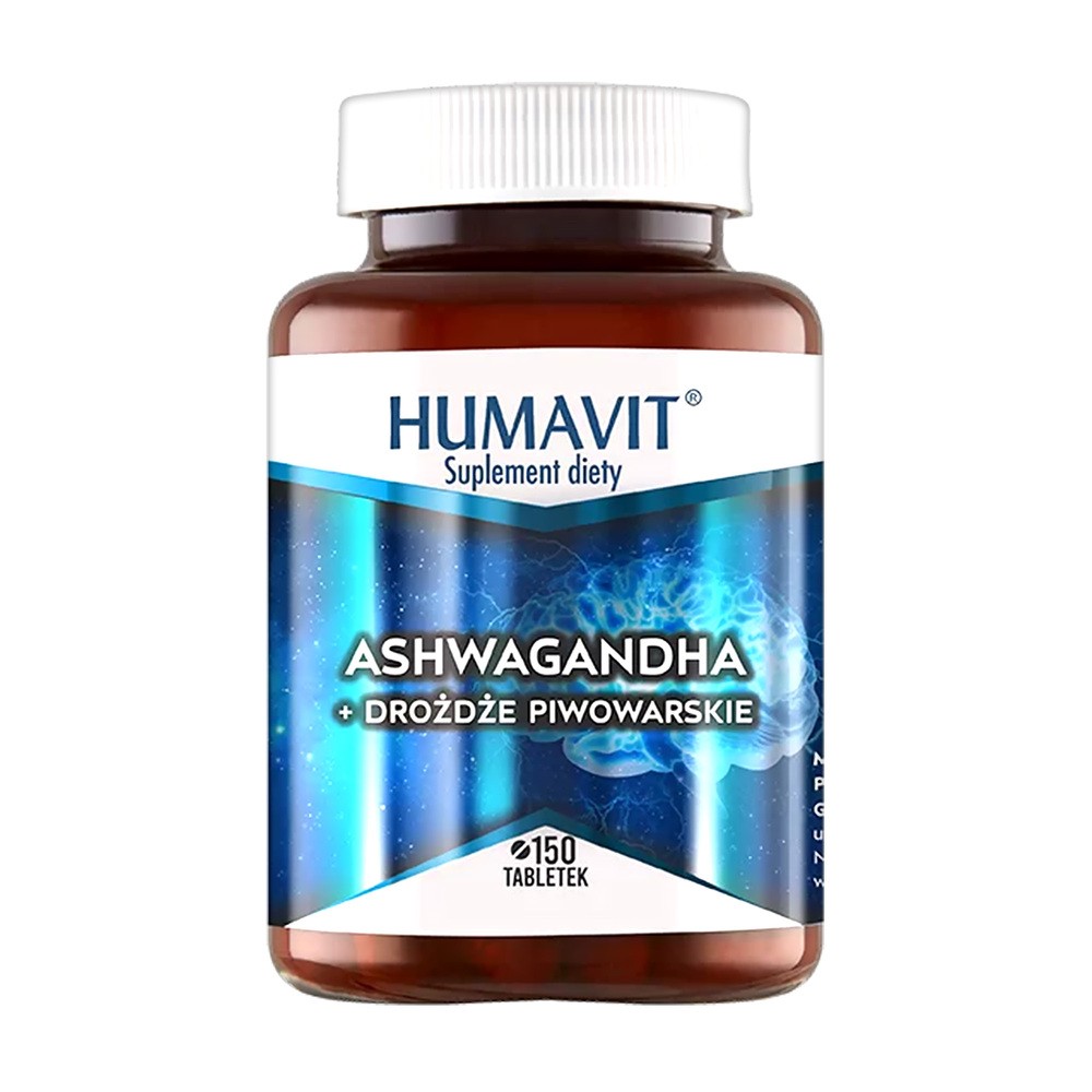 Humavit Ashwagandha + Drożdże Piwowarskie, 150 tabletek
