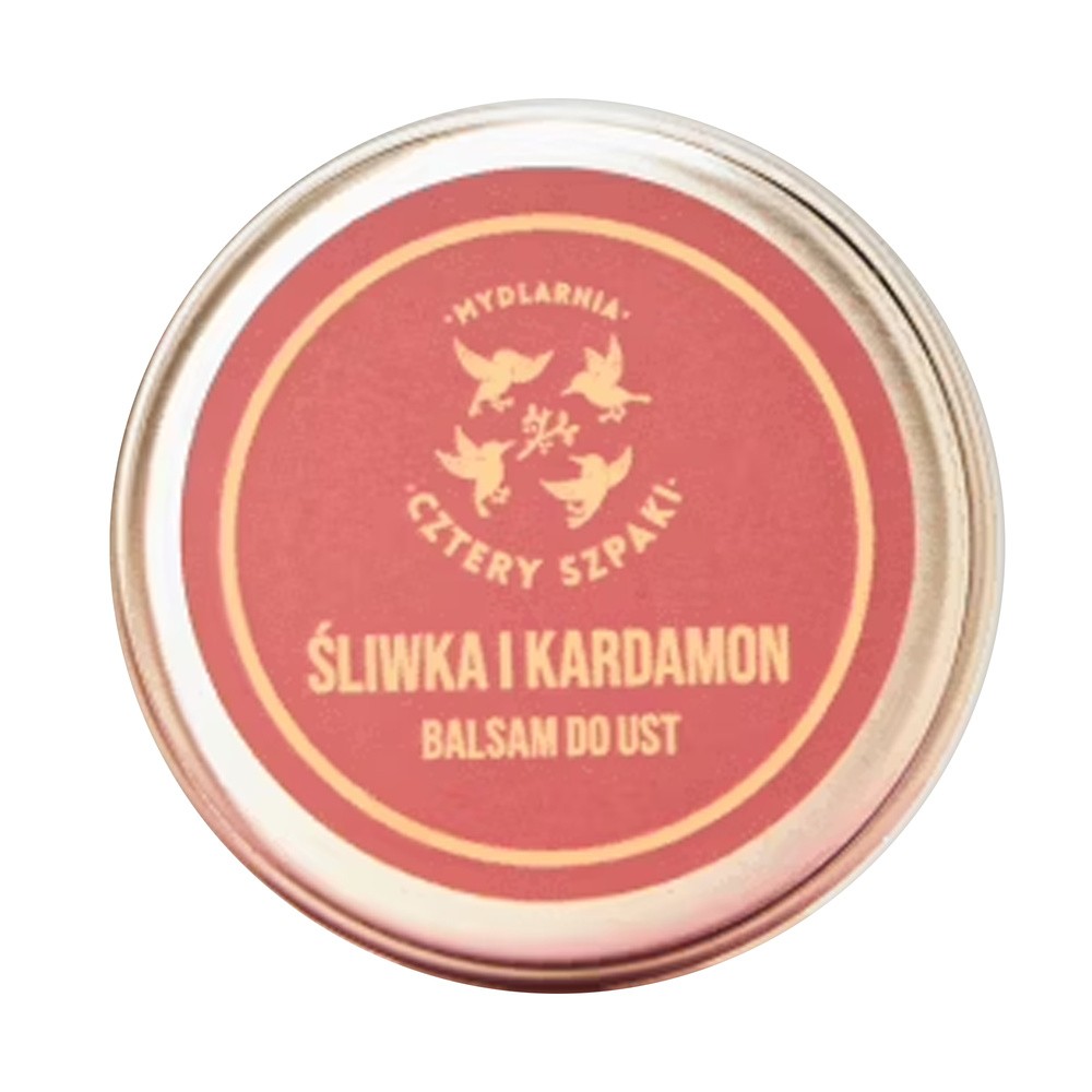 Mydlarnia Cztery Szpaki - Balsam do ust Śliwka i Kardamon 15 g