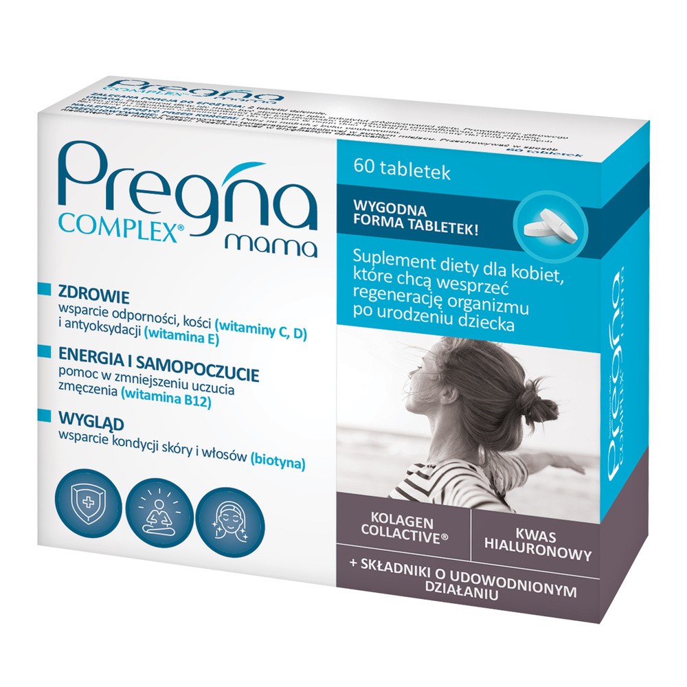 Pregna Complex Mama, Suplement diety dla kobiet po urodzeniu dziecka, Tabletki