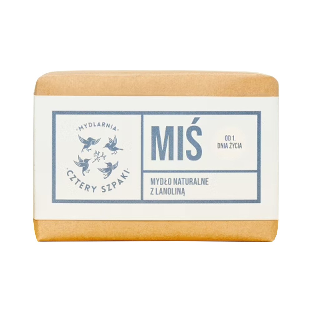 Cztery Szpaki Delikatne mydło Miś z lanoliną Cztery Szpaki 110 g D229-7737E
