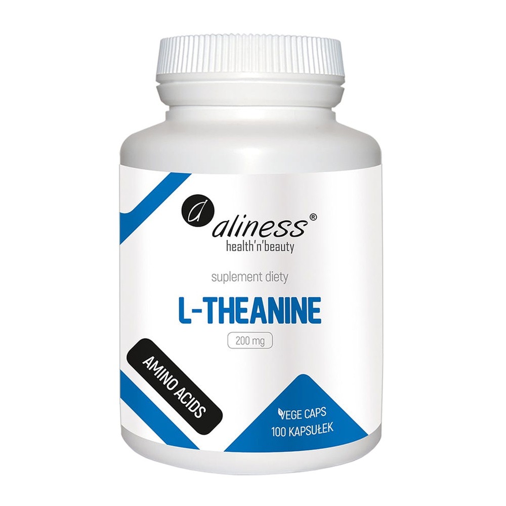 Aliness L-Teanina L-Theanine 200mg 100 kapsułek vege caps