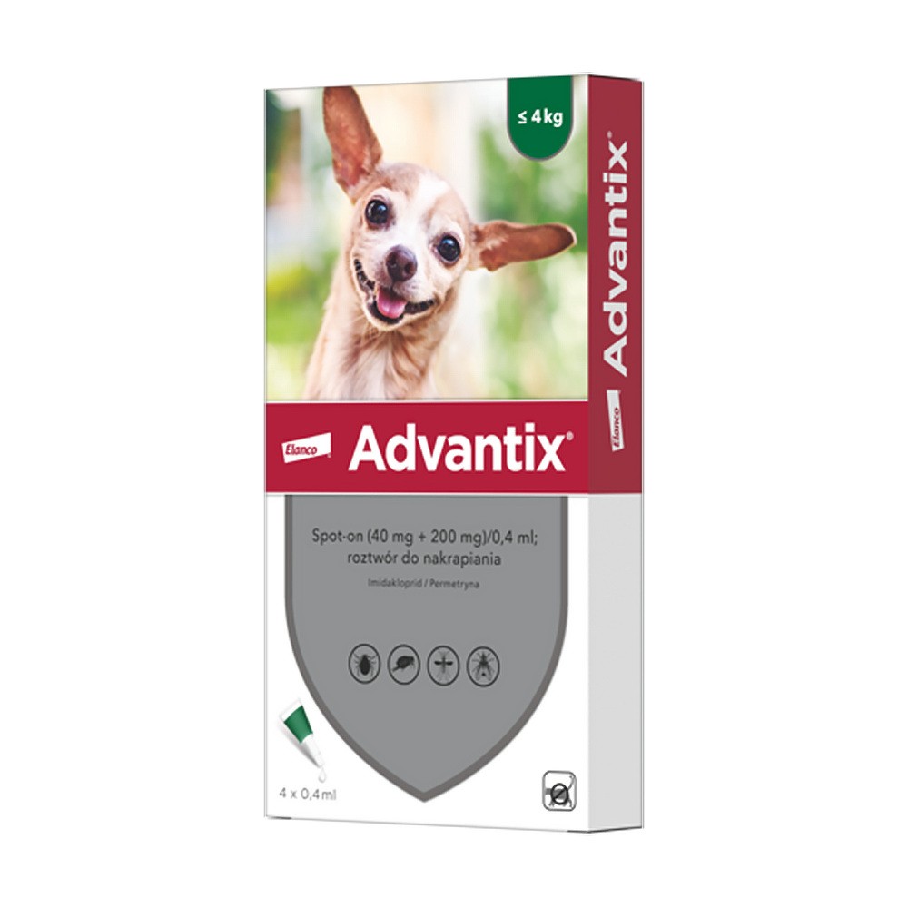 Bayer Advantix Spot-on 4x0,4 ml (do 4 kg) PBYE005
