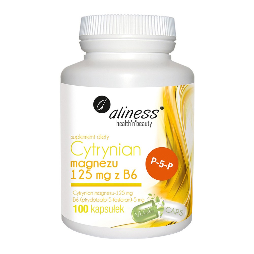MEDICALINE Aliness Cytrynian magnezu 125 mg z B6 x 100 kaps