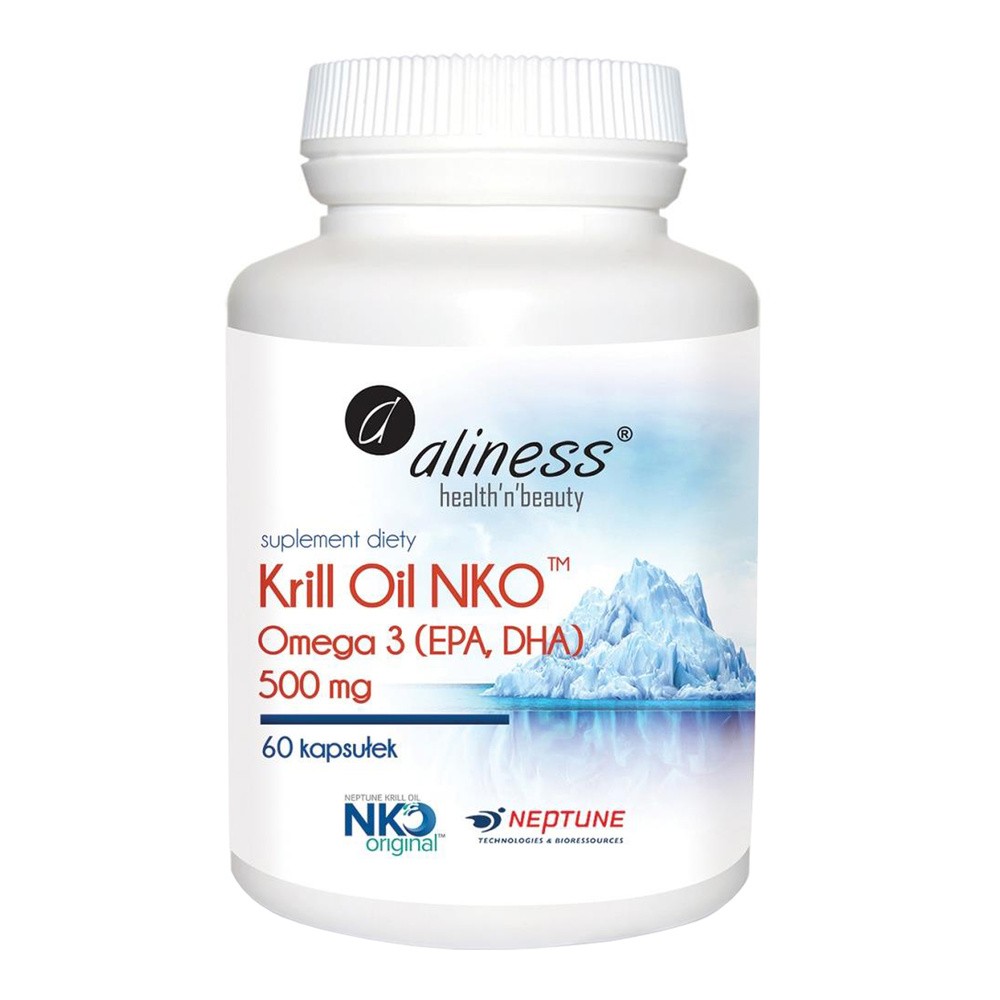 Medicaline Aliness Krill Oil NKO Omega 3 z Astaksantyną 500 mg x 60 kaps