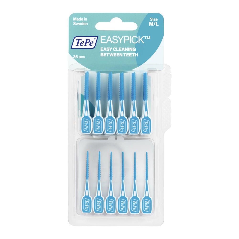 TePe Munhygienprodukter AB EasyPick niebieskie M/L 36 szt. z etui