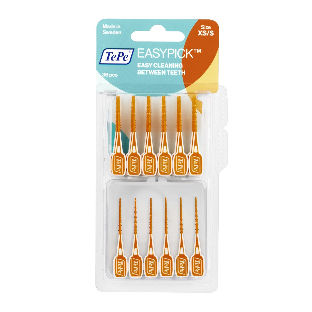 TePe EasyPick - silikonowe szczoteczki międzyzębowe rozmiar XS/S do wąskich przestrzeni międzyzębowych,36 szt 251-uniw
