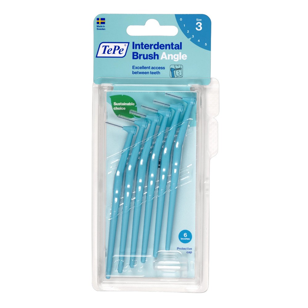 TePe ID Angle (0.6mm) niebieski 6szt. - zestaw szczoteczek międzyzębowych (szczo