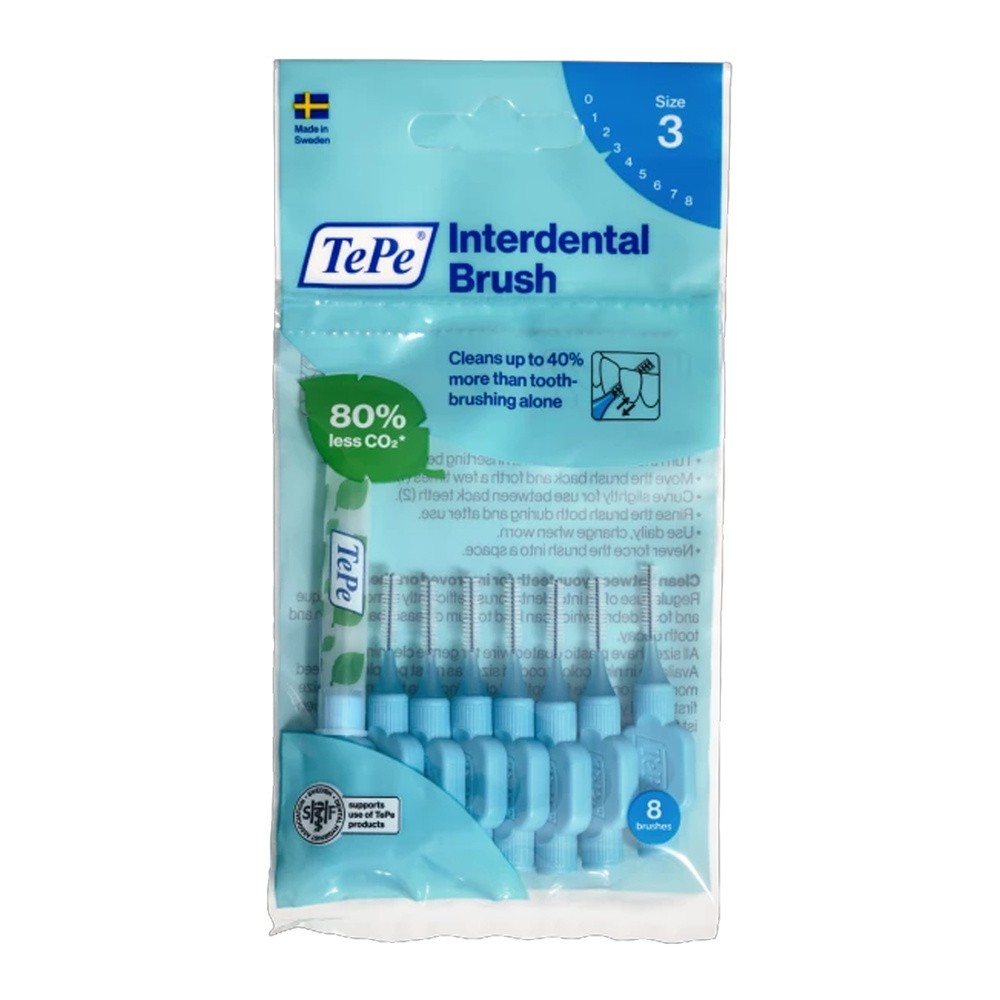 TePe Original Szczoteczki międzyzębowe, rozmiar 0,6 mm - Niebieskie, 8 szt.