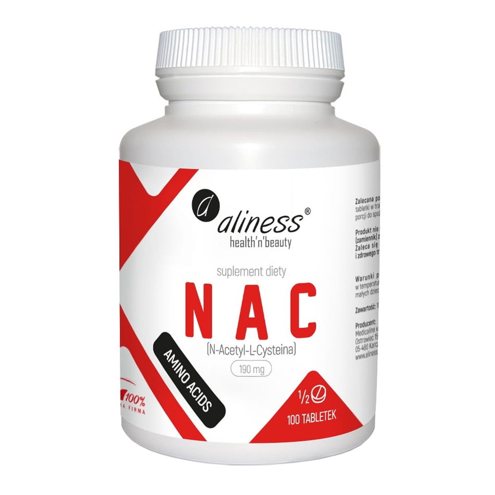 Aliness NAC N-Acetyl L-Cysteina 190 mg 100tabs.