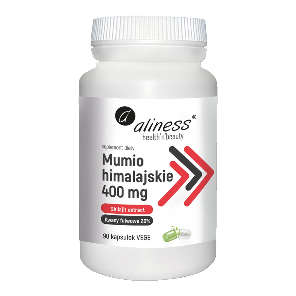 Aliness Mumio Himalajskie (Shilajit Extract) 400mg 90 Kapsułek wegetariańskich