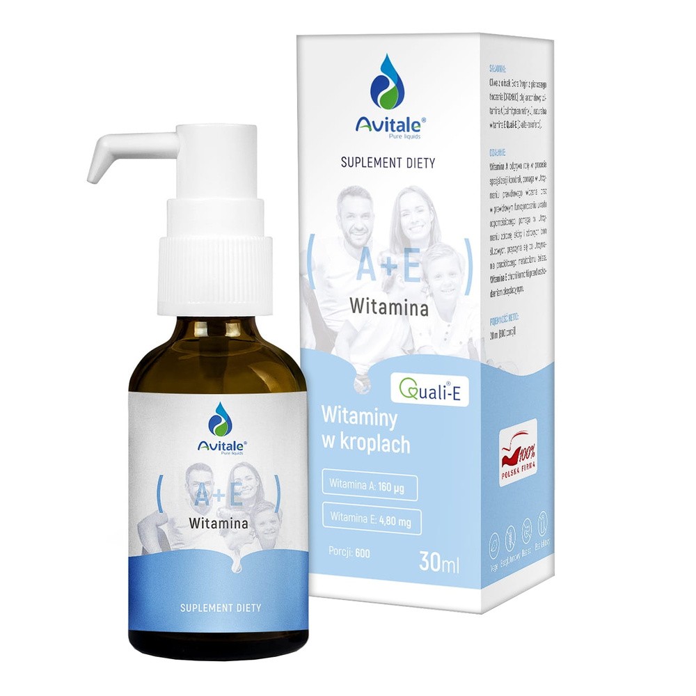 Aliness Avitale Witaminy A+E Quali-E Naturalne Krople 30 ml Avitale av-012