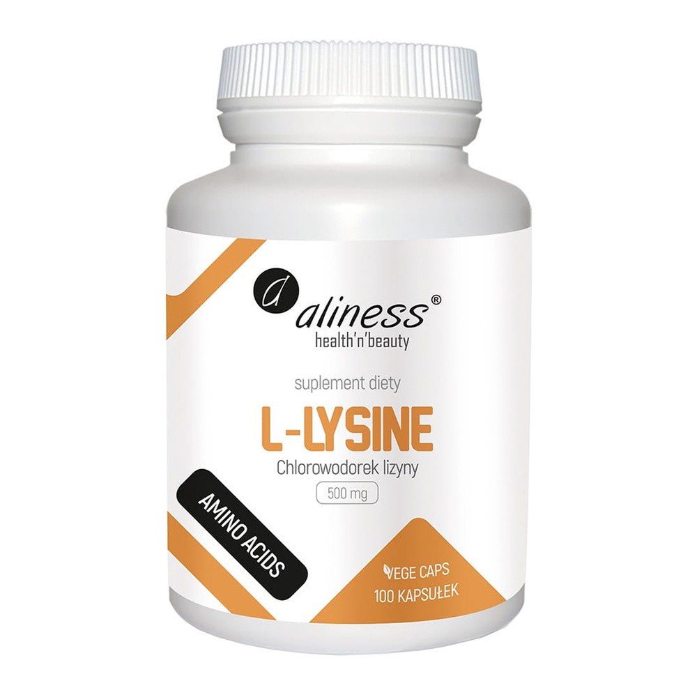 MedicaLine L-Lysine 500mg 100 kaps Aliness Chlorowodorek lizyny HCL MC103