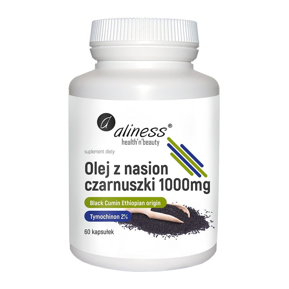 Aliness Olej z nasion czarnuszki 2% (60 kap) 194A-105D9