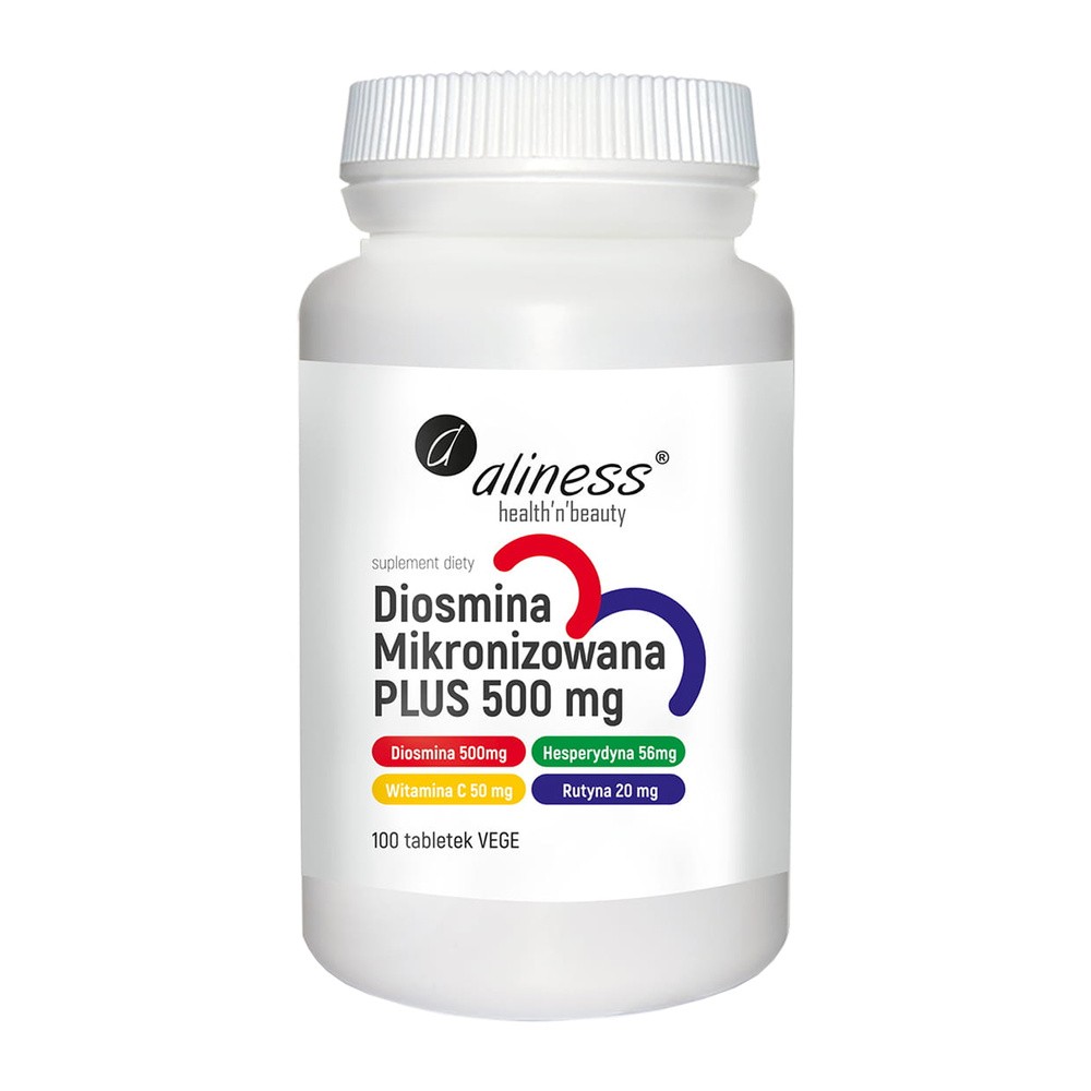 ALINESS Diosmina mikronizowana PLUS 500mg 100 Kapsułek wegetariańskich