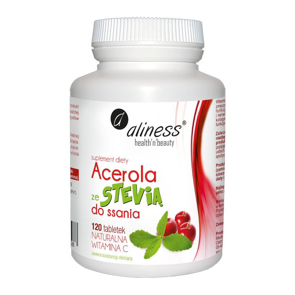 MedicaLine Acerola ze Stevią do ssania 120 tabletek Aliness MC39