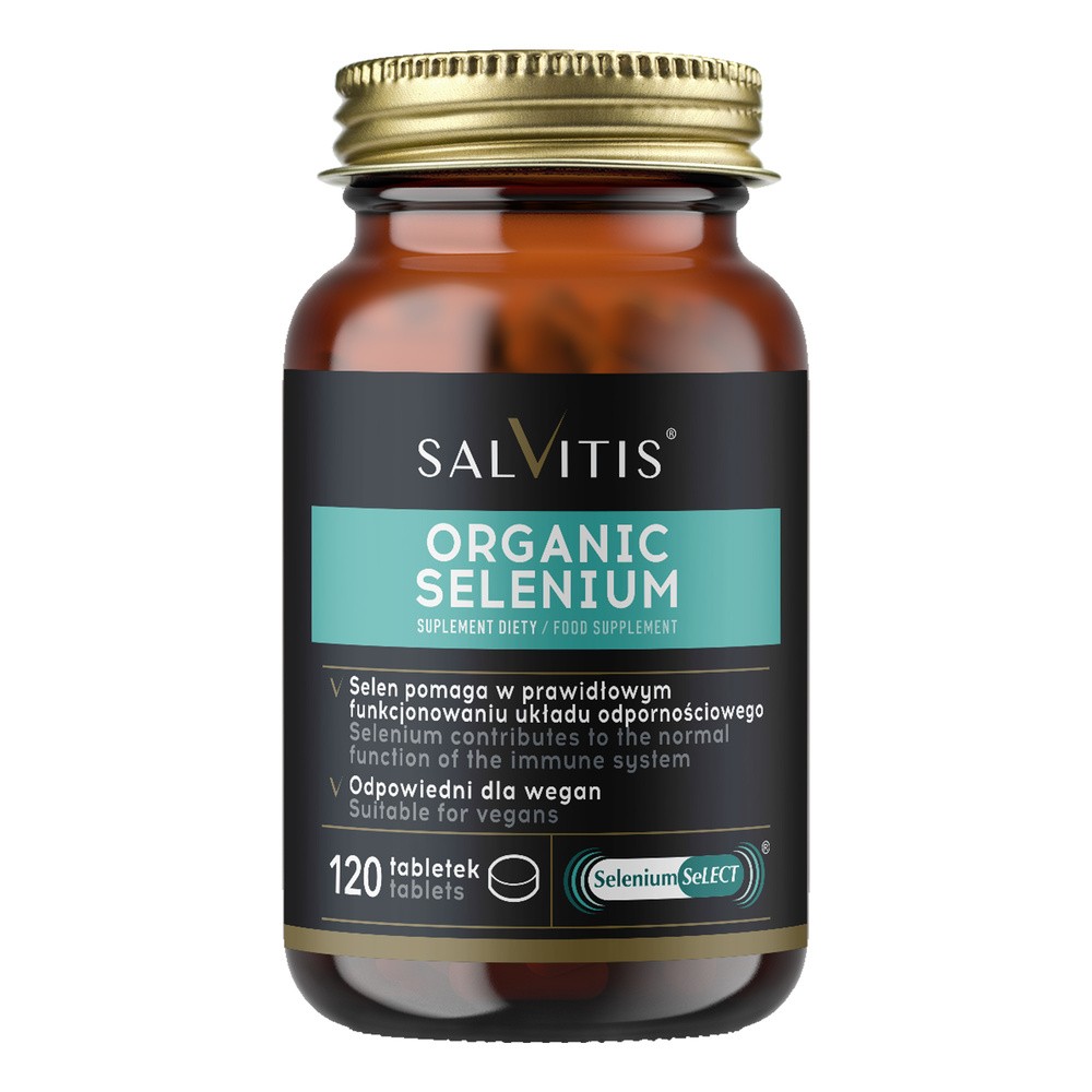 Salvitis Organic Selenium (Selen organiczny), tabletki powlekane, 120 szt.
