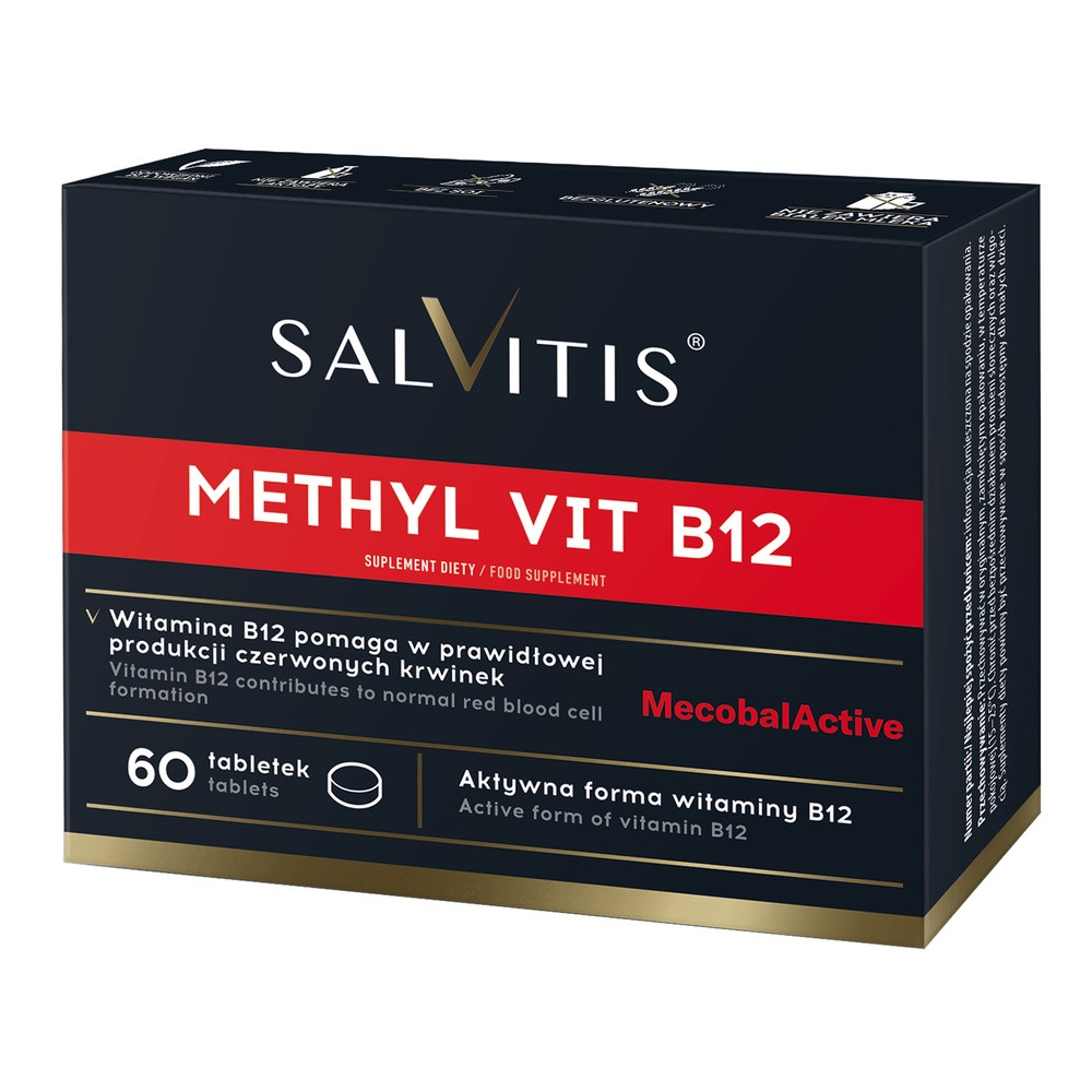 Salvitis Methyl Vit B12 (Metylo witamina B12), tabletki powlekane, 60 szt.