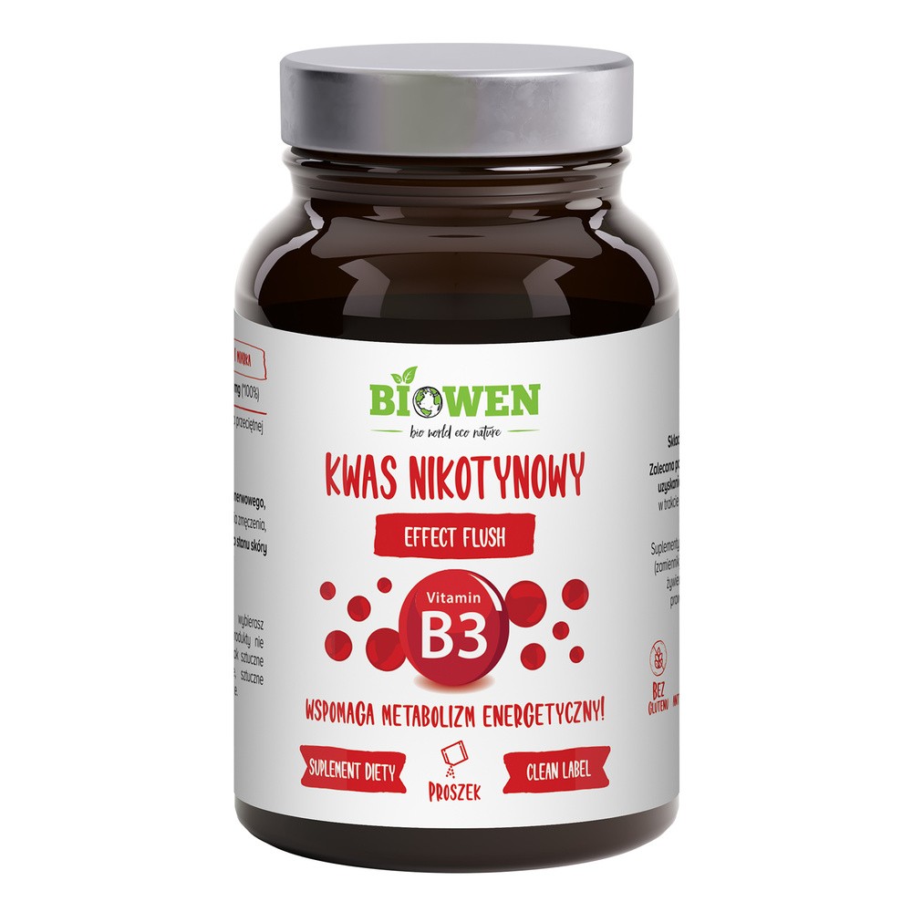 Kwas Nikotynowy - Witamina B3, Biowen, 120g