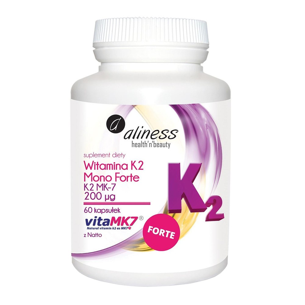 Medicaline Aliness Witamina K2 Mono Forte K2 MK-7 200mcg 60kaps - suplement diety