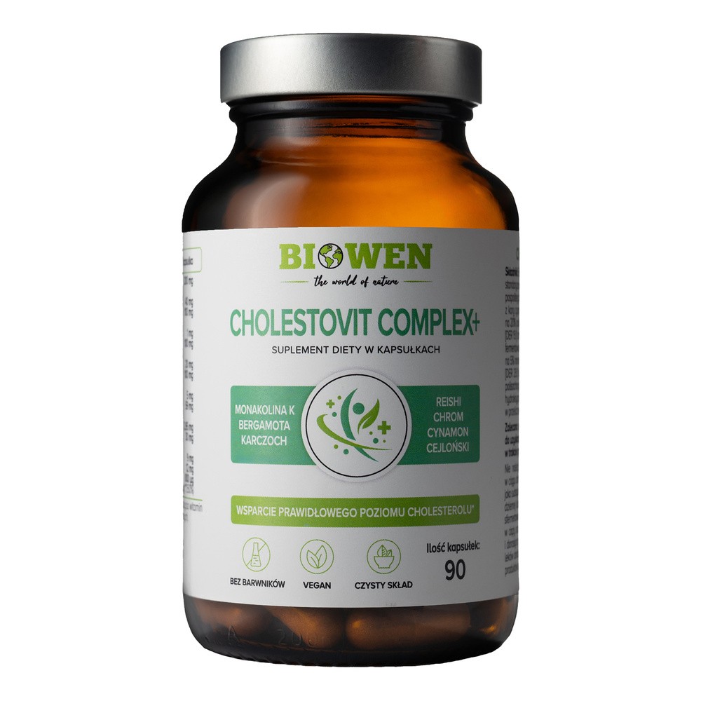 Cholestovit Complex+ Biowen 90 kapsułek Naturalne wsparcie dla zdrowego poziomu cholesterolu