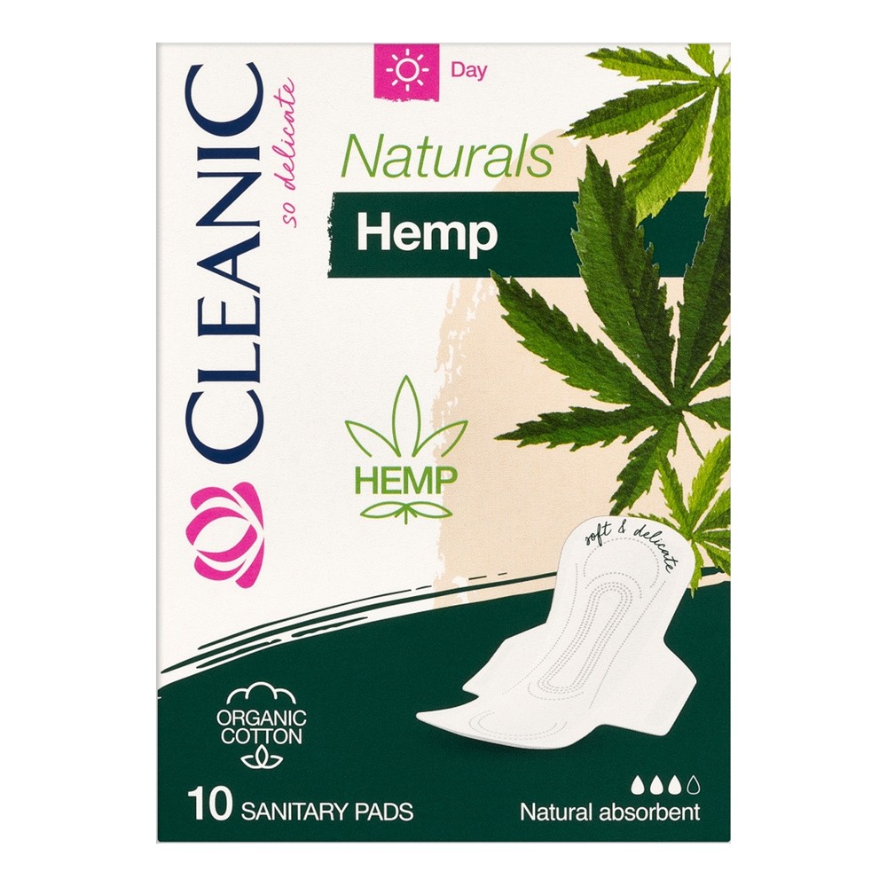 CLEANIC NATURALS Hemp Day Podpaski, 10szt. - >>> DARMOWA od 49zł 