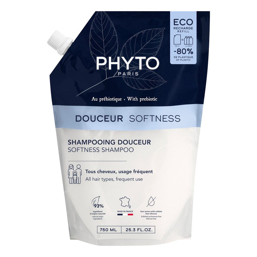 Phyto Softness Delikatny szampon do włosów z prebiotykami 750 ml Refill