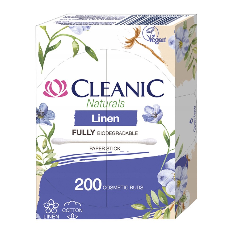 CLEANIC NATURALS LINEN Patyczki higieniczne, 200szt. - >>> DARMOWA od 149zł 