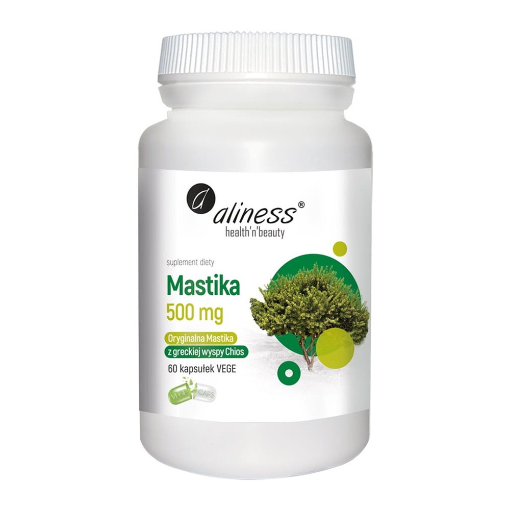 Aliness Mastika sproszkowana żywica Pistacia lentiscus 500mg 60 kapsułek 4162-8948B