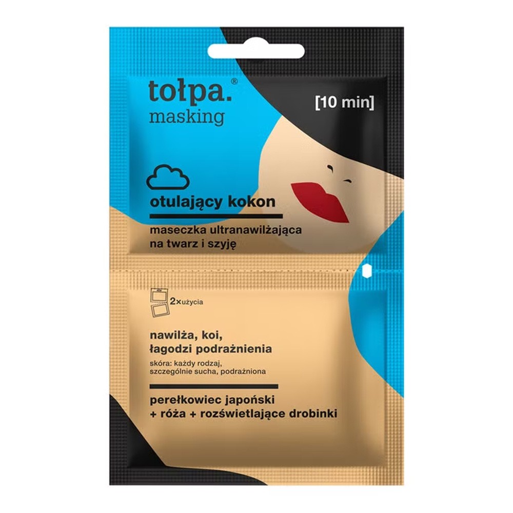 Tołpa Masking Otulający kokon maseczka ultranawilżająca na twarz i szyję 2 x 5 ml 1147546