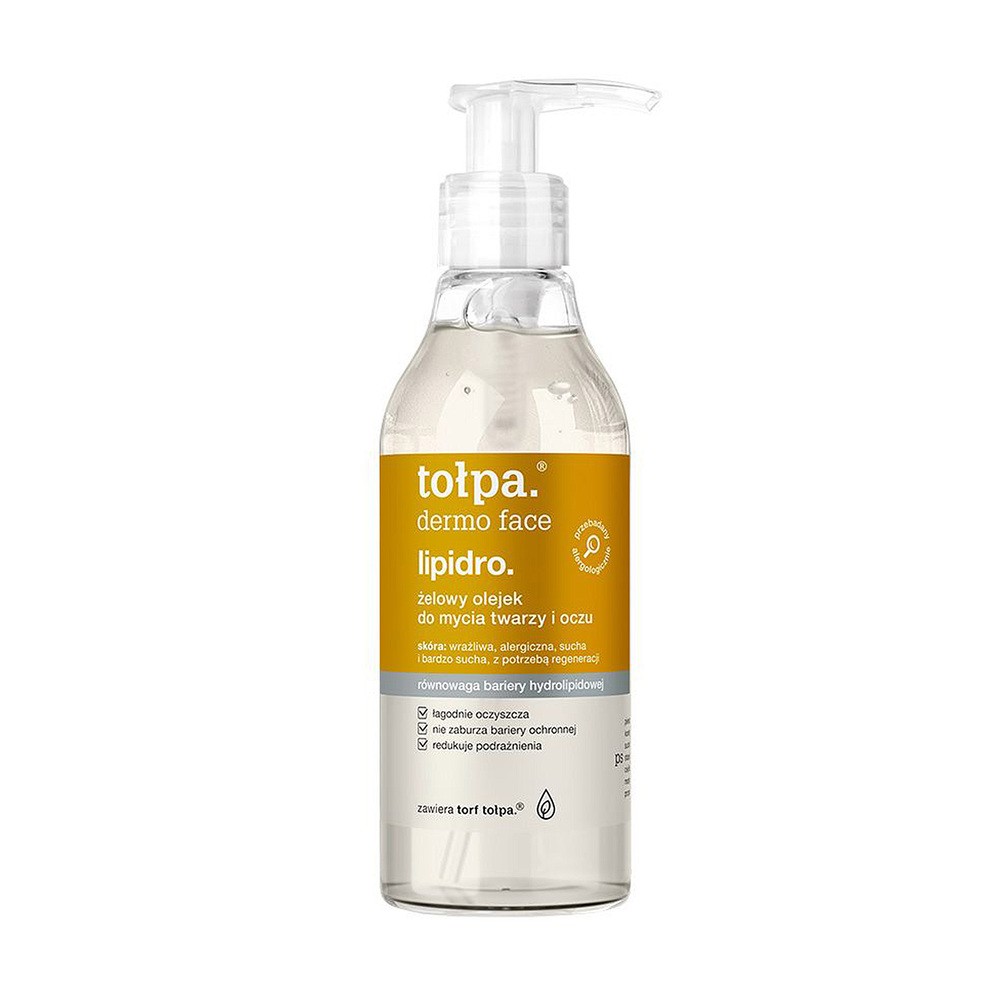 Tołpa Dermo Face Lipidro - Żelowy olejek do mycia twarzy i oczu 195ml