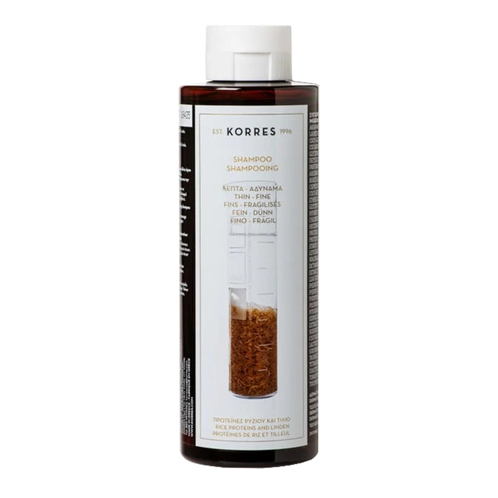 Korres Hair Rice Proteins and Linden szampon do włosów delikatnych 250 ml