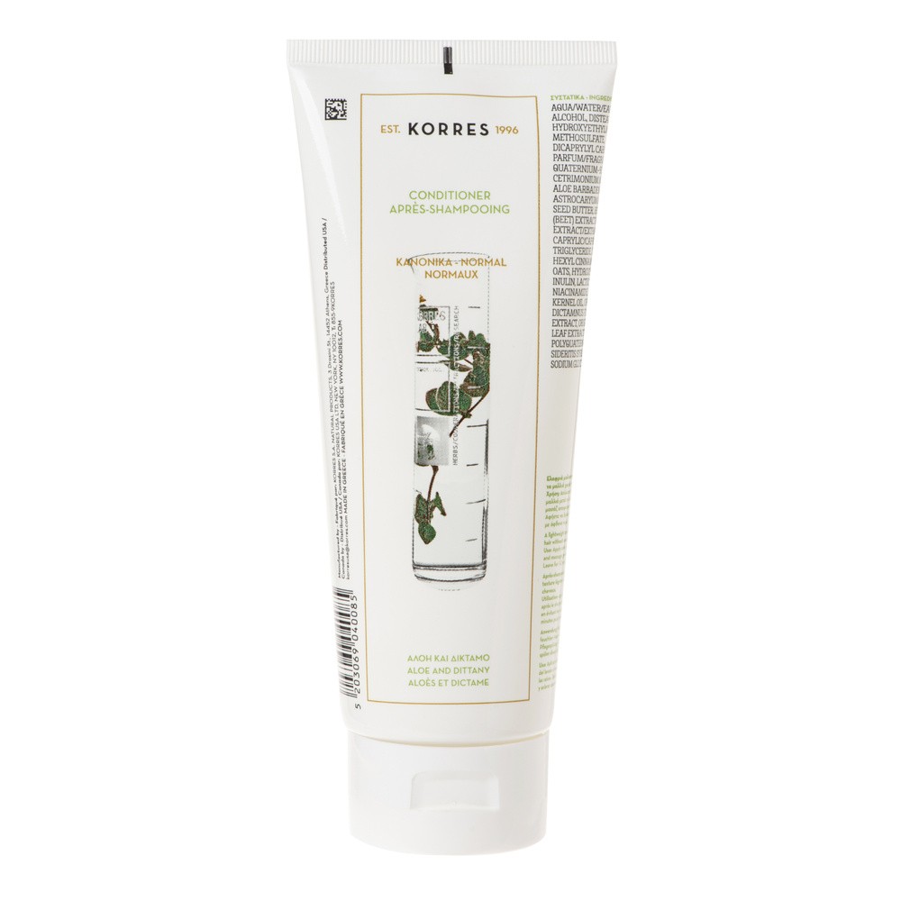 Korres Conditioner For Normal Hair With Aloe And Dittany odżywka z aloesem i wyciągiem z lebiodki do włosów normalnych 200ml