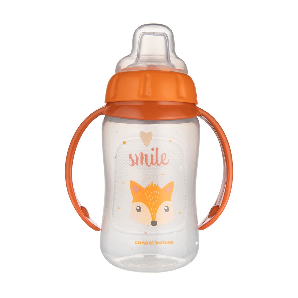 Butelka CANPOL BABIES Cute Animals 56/512 320 ml Pomarańczowy