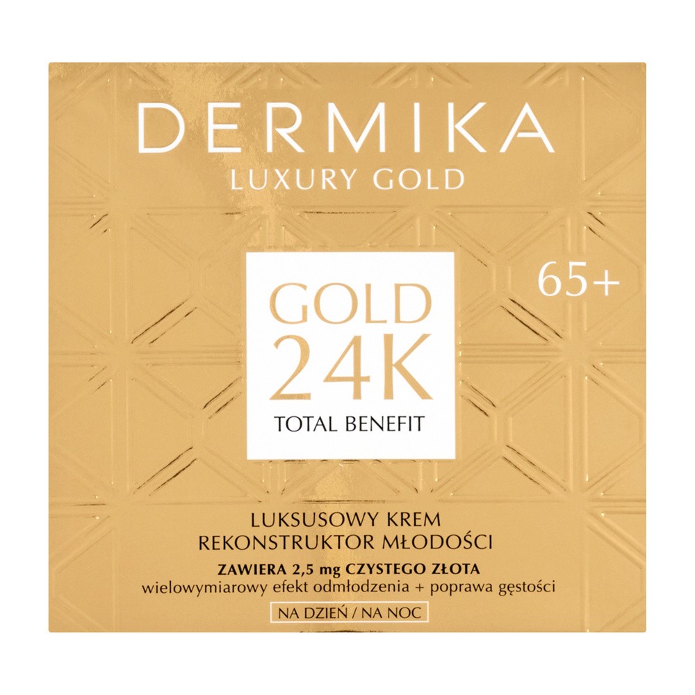 Dermika Gold 24k Krem do twarzy dzień i noc 65+ 50 ml