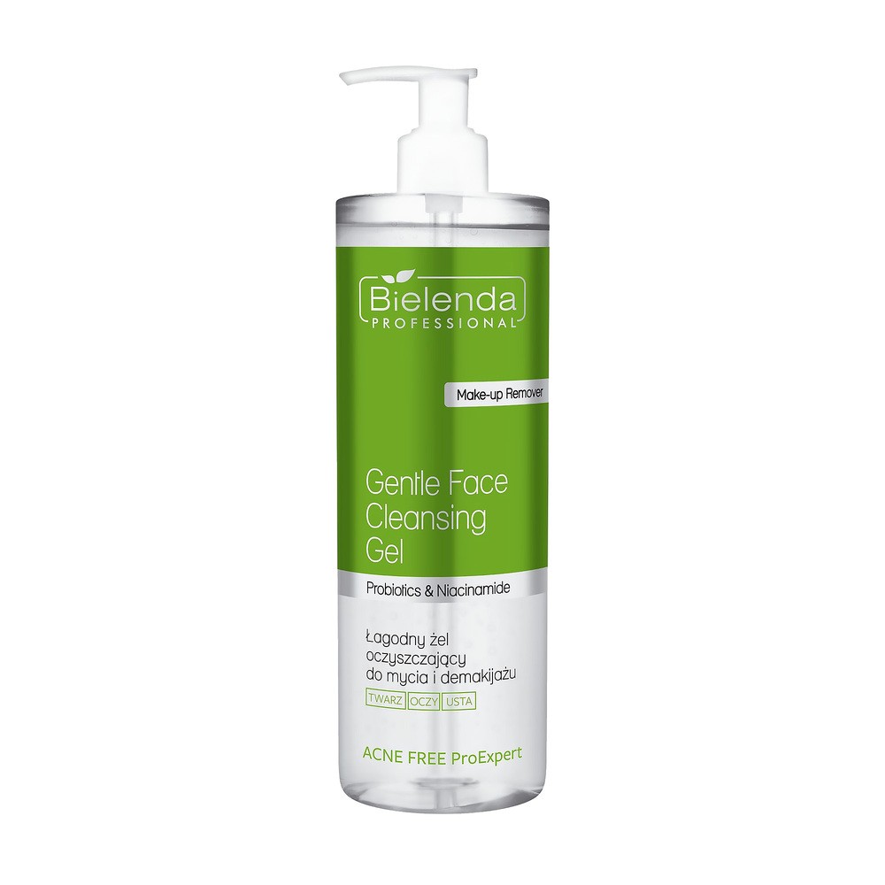 BIELENDA PROFESSIONAL ACNE FREE PROEXPERT ŻEL DO MYCIA I DEMAKIJAŻU TWARZY OCZU I UST 500ML