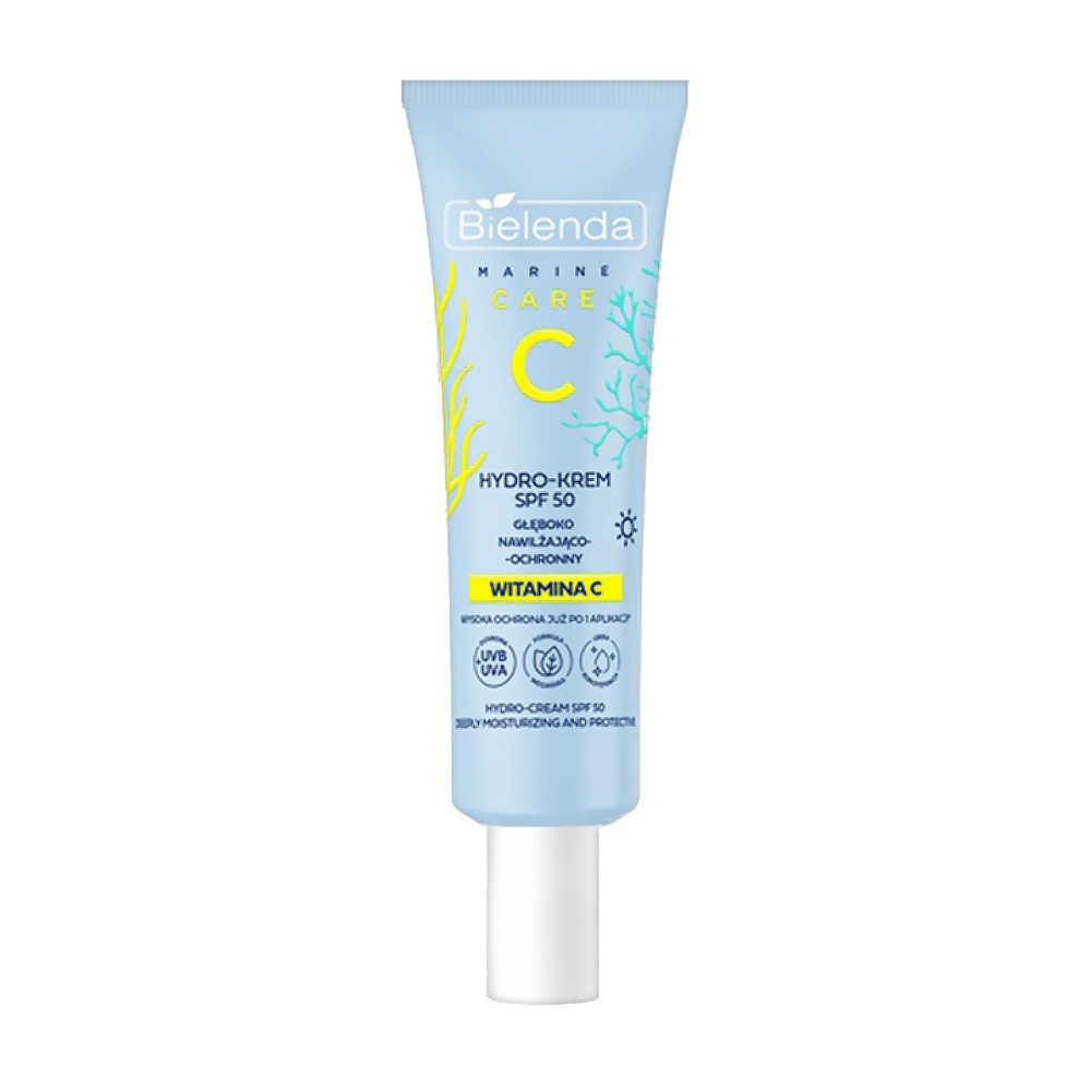 Bielenda, C MARINE CARE, Hydro-krem głęboko nawilżająco- ochronny SPF 50, 40 ml