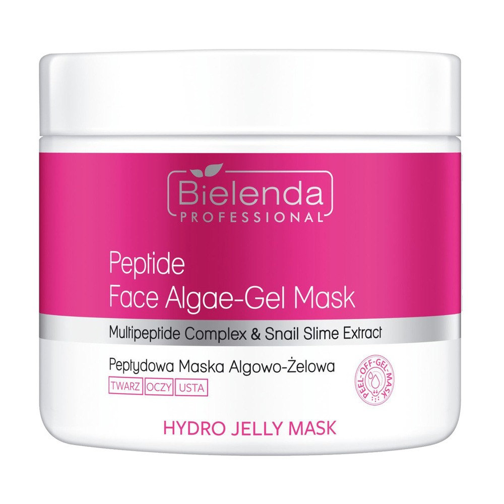 Bielenda Professional Is Hydro Jelly Mask, przeciwzmarszczkowa maska algowo-żelowa z peptydami i śluzem ślimaka, 190g