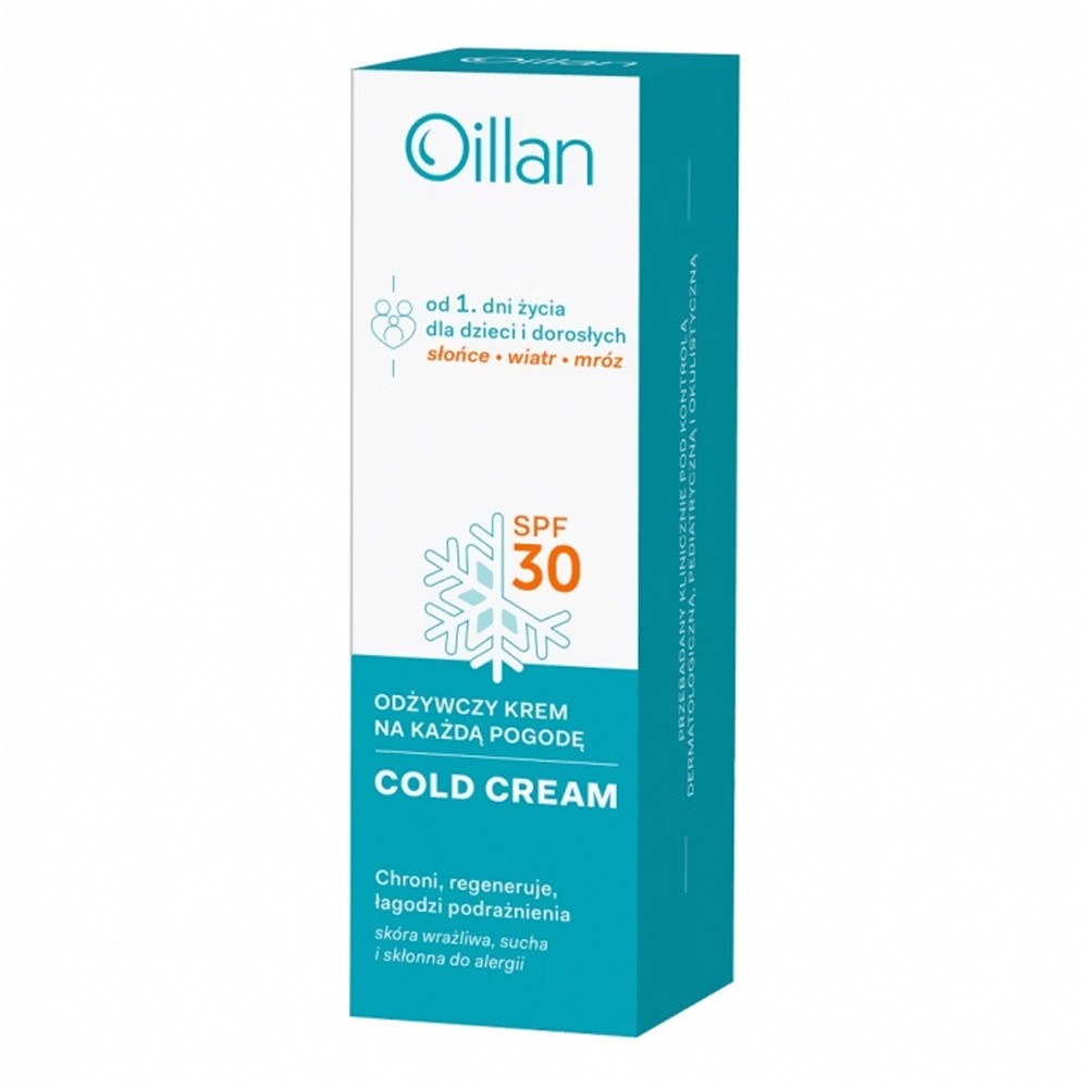 OILLAN COLD CREAM Krem odżywczy na każdą pogodę SPF30, 50 ml >> 0zł za wysyłkę przy zakupach od 149 zł 